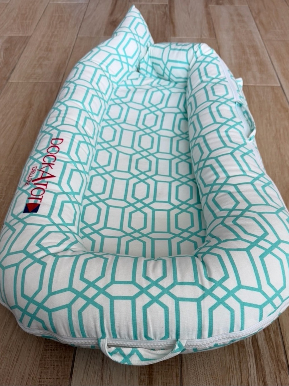 DockATot Deluxe+ Dock Infant Lounger - Minty Trellis for 0-8 Months - Picture 10 of 14